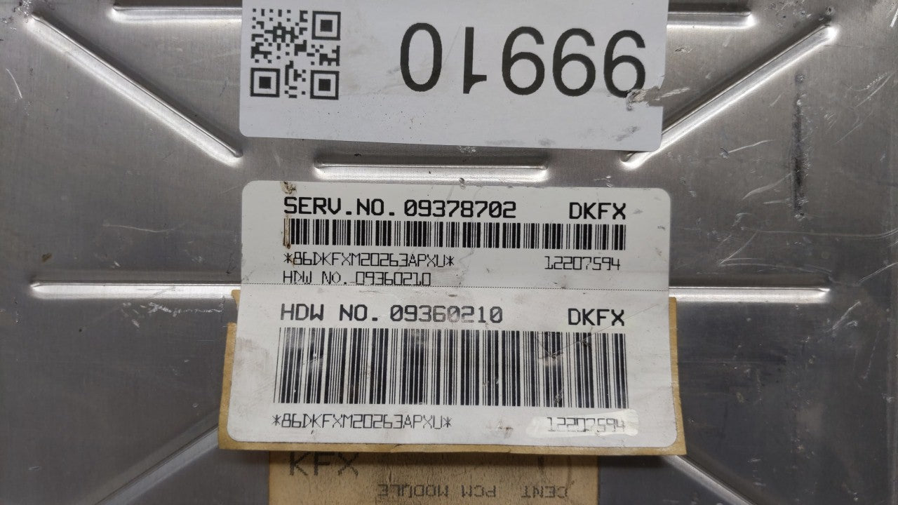 2001 Chevrolet Monte Carlo PCM Engine Control Computer ECU ECM PCU OEM P/N:12209614 09378702 Fits Fits 2000 2002 OEM Used Au