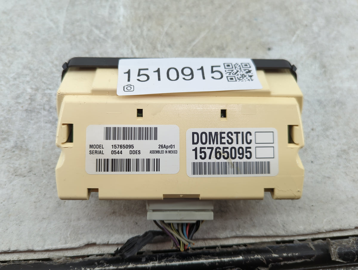 2001 Chevrolet Tahoe Climate Control Module Temperature AC/Heater Replacement P/N:15765095 Fits OEM Used Auto Parts - Oemuse
