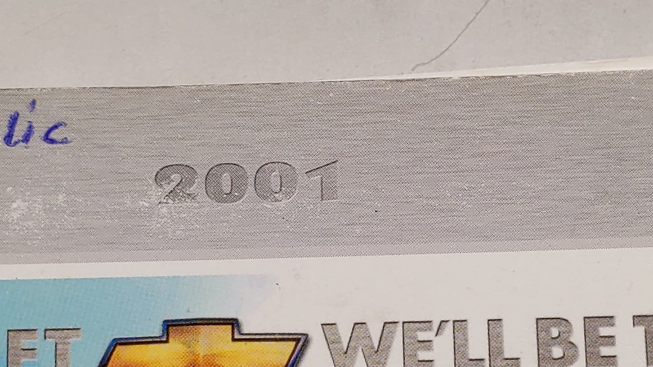 2001 Chevrolet Venture Owners Manual Book Guide OEM Used Auto Parts - Oemusedautoparts1.com