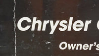 2001 Chrysler Concorde Owners Manual Book Guide OEM Used Auto Parts - Oemusedautoparts1.com