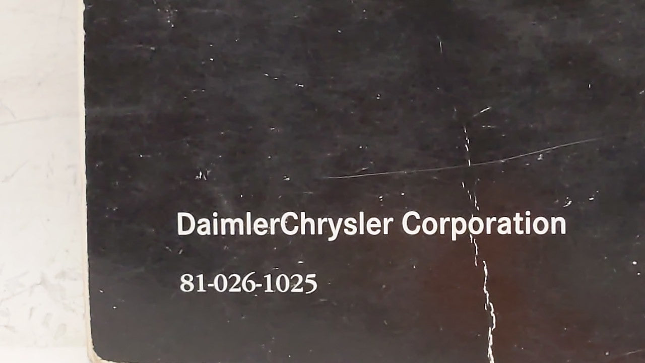 2001 Chrysler Concorde Owners Manual Book Guide OEM Used Auto Parts - Oemusedautoparts1.com