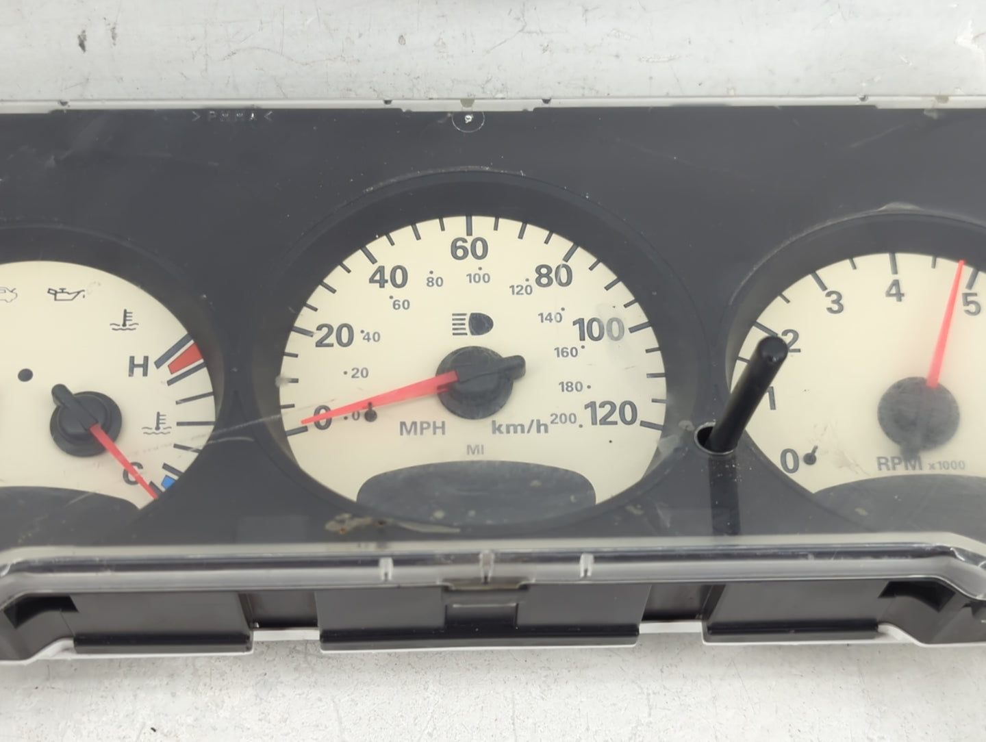 2001 Chrysler Pt Cruiser Instrument Cluster Speedometer Gauges P/N:04671534AJ Miles: Fits OEM Used Auto Parts - Oemusedautop