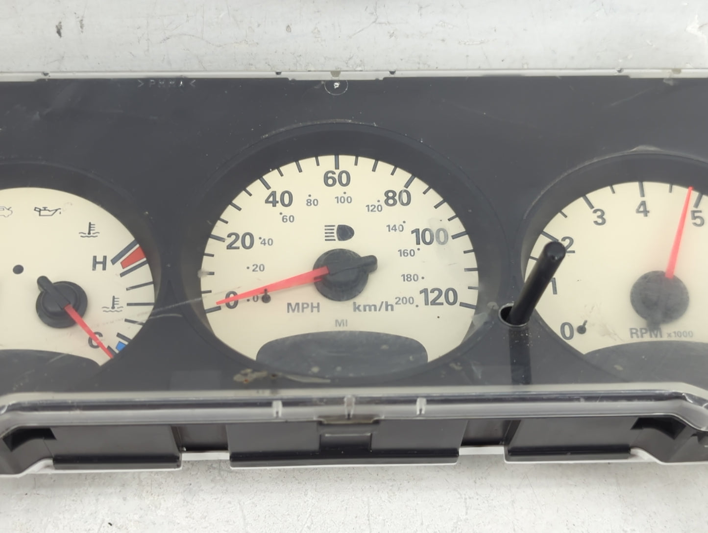 2001 Chrysler Pt Cruiser Instrument Cluster Speedometer Gauges P/N:04671534AJ Miles: Fits OEM Used Auto Parts - Oemusedautop