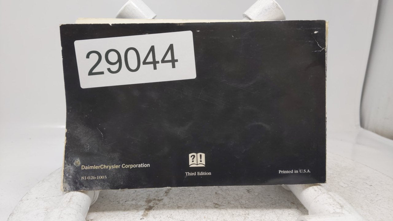 01 Sebring OEM Owners Manual Users Guide Operators Hand Book 11X623 - Oemusedautoparts1.com