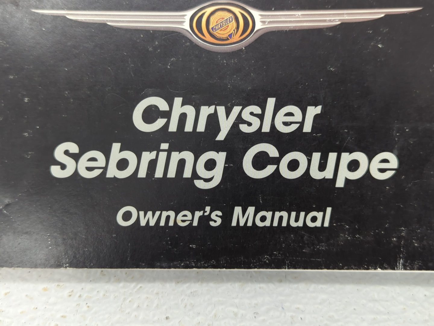 2001 Chrysler Sebring Owners Manual Book Guide OEM Used Auto Parts - Oemusedautoparts1.com