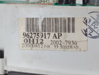 1999-2001 Daewoo Lanos Instrument Cluster Speedometer Gauges P/N:96275917 AP Fits Fits 1999 2000 2001 OEM Used Auto Parts - 