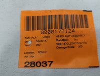 1997-2004 Dodge Dakota Passenger Right Oem Head Light Headlight Lamp - Oemusedautoparts1.com