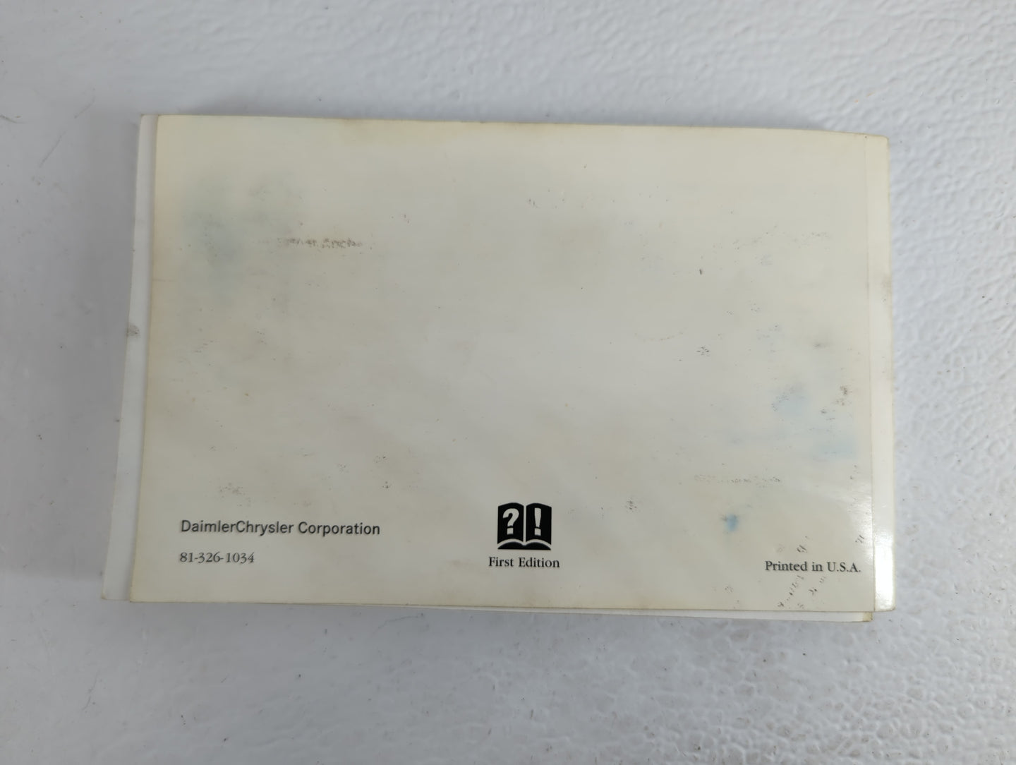 2001 Dodge Dakota Owners Manual Book Guide P/N:81-326-1034 OEM Used Auto Parts - Oemusedautoparts1.com