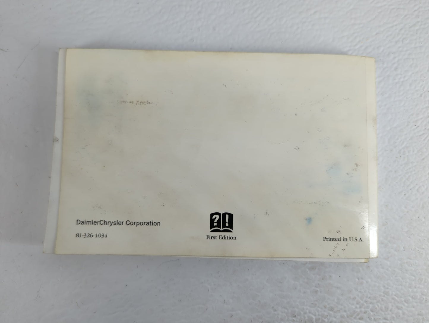 2001 Dodge Dakota Owners Manual Book Guide P/N:81-326-1034 OEM Used Auto Parts - Oemusedautoparts1.com