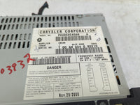 2001 Dodge Durango Radio AM FM Cd Player Receiver Replacement P/N:P04858540AH Fits OEM Used Auto Parts - Oemusedautoparts1.c