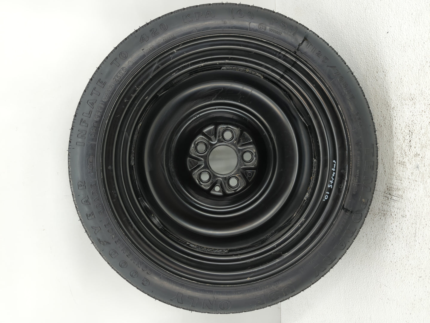 2001-2001 Dodge Stratus Spare Donut Tire Wheel Rim Oem - Oemusedautoparts1.com