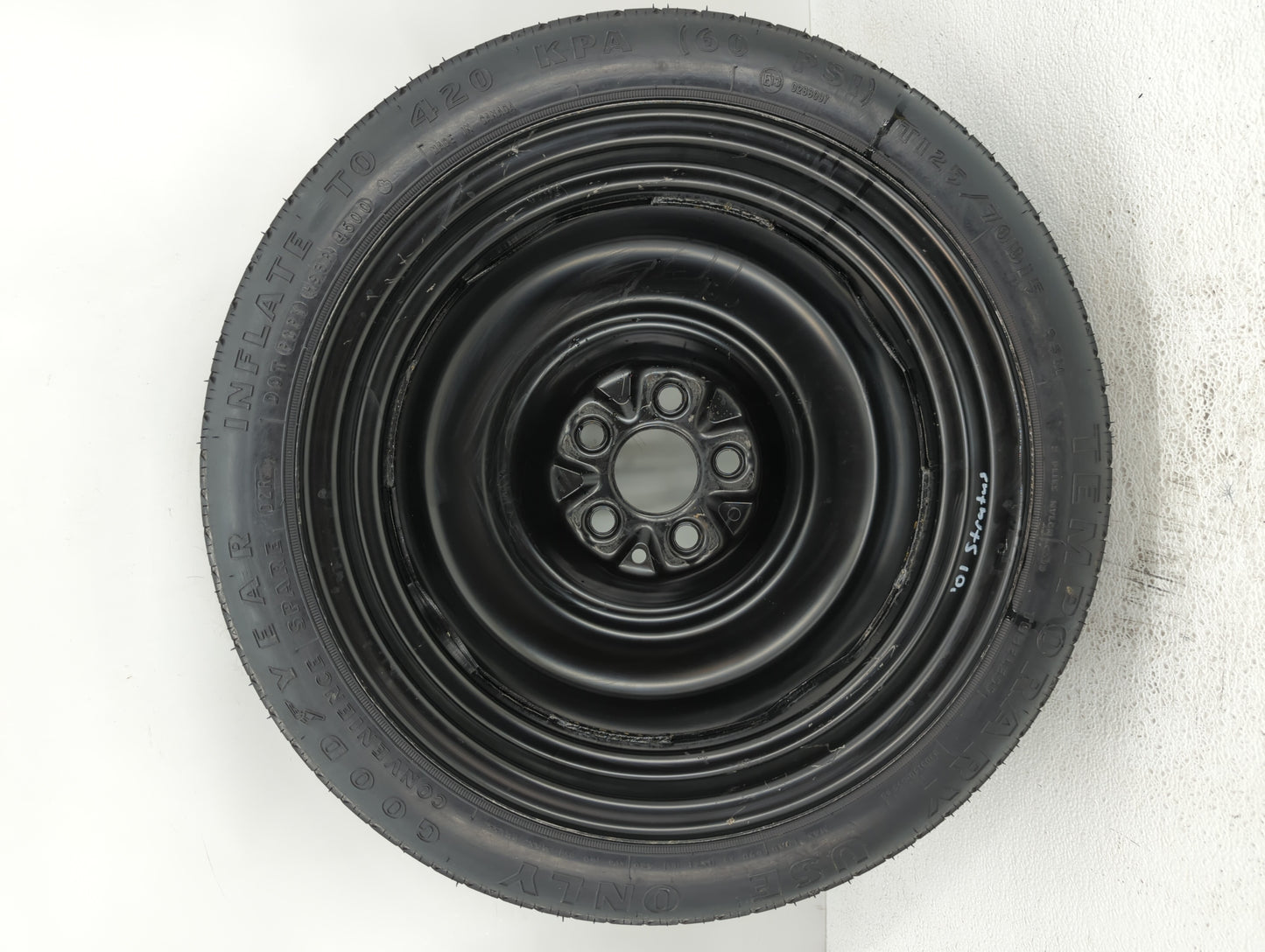 2001-2001 Dodge Stratus Spare Donut Tire Wheel Rim Oem - Oemusedautoparts1.com