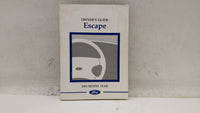 2001 Ford Escape Owners Manual Book Guide OEM Used Auto Parts - Oemusedautoparts1.com
