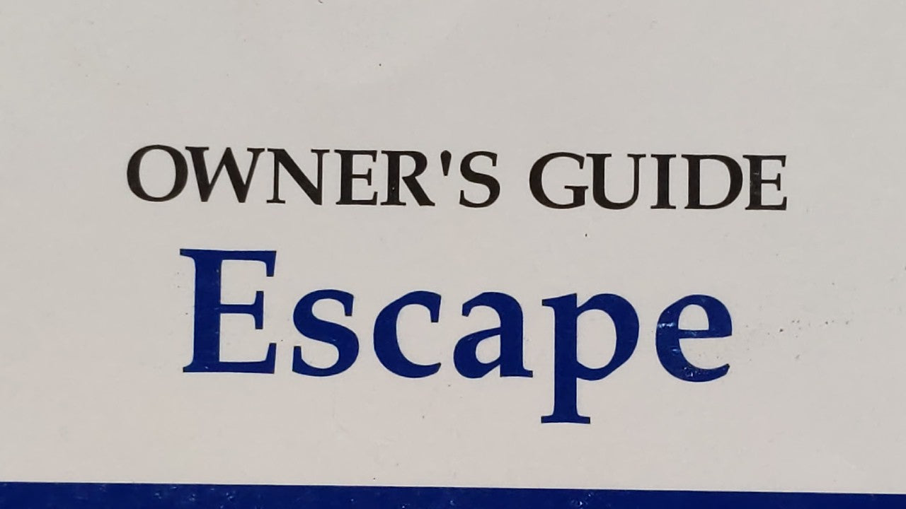 2001 Ford Escape Owners Manual Book Guide OEM Used Auto Parts - Oemusedautoparts1.com