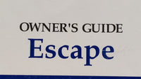 2001 Ford Escape Owners Manual Book Guide OEM Used Auto Parts - Oemusedautoparts1.com