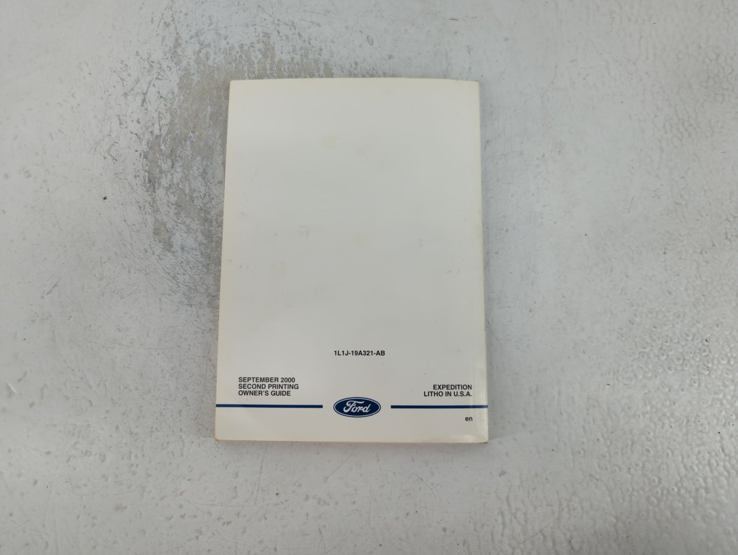 2001 Ford Expedition Owners Manual Book Guide P/N:1L1J-19A321-AB OEM Used Auto Parts - Oemusedautoparts1.com