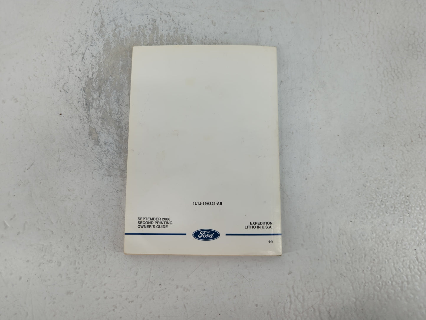 2001 Ford Expedition Owners Manual Book Guide P/N:1L1J-19A321-AB OEM Used Auto Parts - Oemusedautoparts1.com