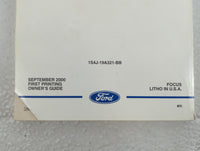 2001 Ford Focus Owners Manual Book Guide P/N:1S4J-19A321-BB OEM Used Auto Parts - Oemusedautoparts1.com