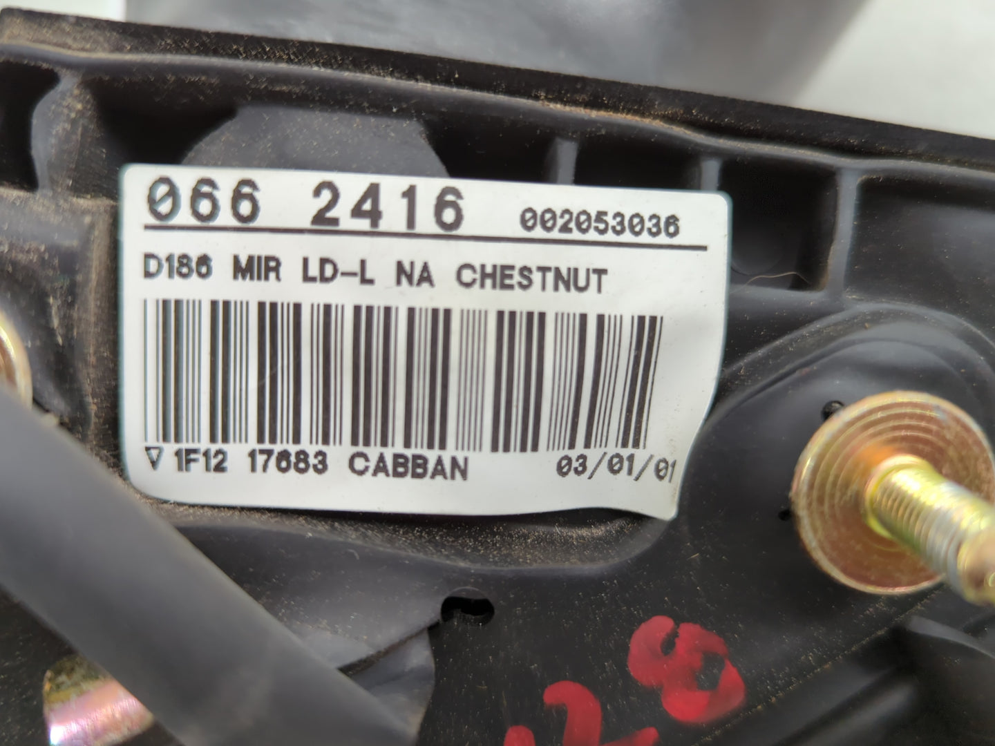 2000-2007 Ford Taurus Side Mirror Replacement Driver Left View Door Mirror P/N:1F12 17683 D188 MIR LD-L Fits OEM Used Auto P