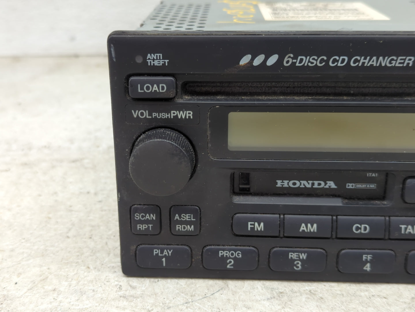 2001-2002 Honda Accord Radio AM FM Cd Player Receiver Replacement P/N:39100-S84-A300 CQ-EH1061Z Fits Fits 2001 2002 OEM Used