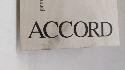 2001 Honda Accord Owners Manual Book Guide OEM Used Auto Parts