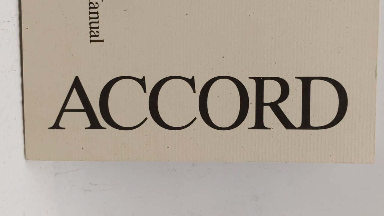 2001 Honda Accord Owners Manual Book Guide OEM Used Auto Parts - Oemusedautoparts1.com