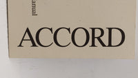 2001 Honda Accord Owners Manual Book Guide OEM Used Auto Parts - Oemusedautoparts1.com