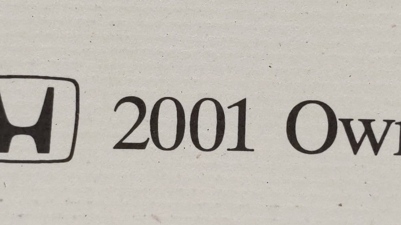 2001 Honda Accord Owners Manual Book Guide OEM Used Auto Parts - Oemusedautoparts1.com