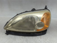 2001-2003 Honda Civic Driver Left Oem Head Light Headlight Lamp - Oemusedautoparts1.com