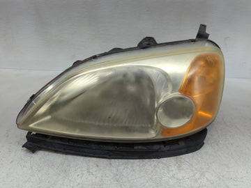 2001-2003 Honda Civic Driver Left Oem Head Light Headlight Lamp - Oemusedautoparts1.com