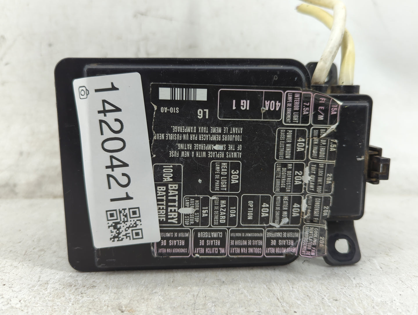 1997-2001 Honda Cr-V Fusebox Fuse Box Panel Relay Module P/N:S10-A0 Fits Fits 1997 1998 1999 2000 2001 OEM Used Auto Parts -