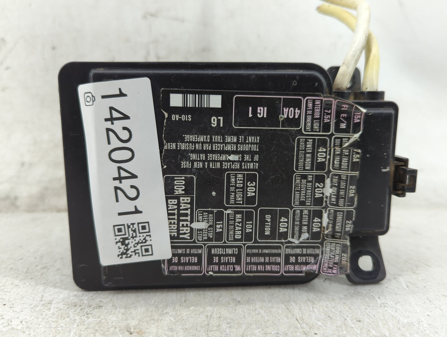 1997-2001 Honda Cr-V Fusebox Fuse Box Panel Relay Module P/N:S10-A0 Fits Fits 1997 1998 1999 2000 2001 OEM Used Auto Parts -