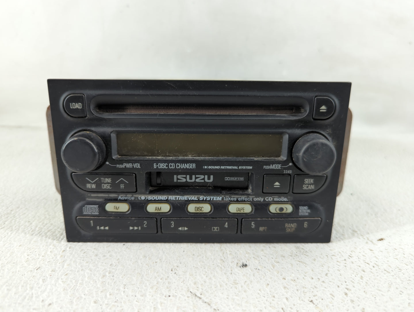 2001 Isuzu Rodeo Radio AM FM Cd Player Receiver Replacement P/N:8-97251-335-1 Fits OEM Used Auto Parts - Oemusedautoparts1.c