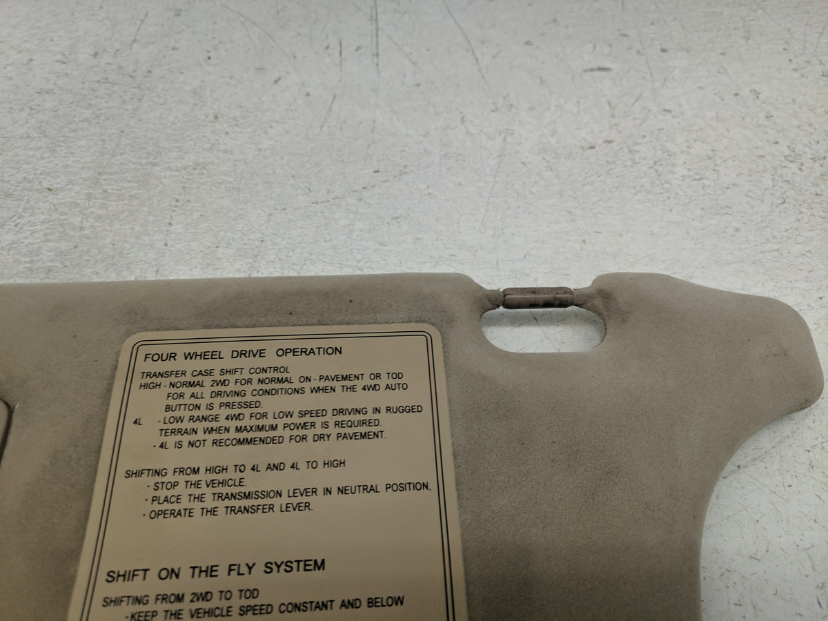 2001 Isuzu Trooper Sun Visor Shade Replacement Driver Left Mirror Fits OEM Used Auto Parts - Oemusedautoparts1.com