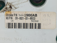 2001 Jeep Grand Cherokee Instrument Cluster Speedometer Gauges P/N:56042900AB Fits OEM Used Auto Parts - Oemusedautoparts1.c