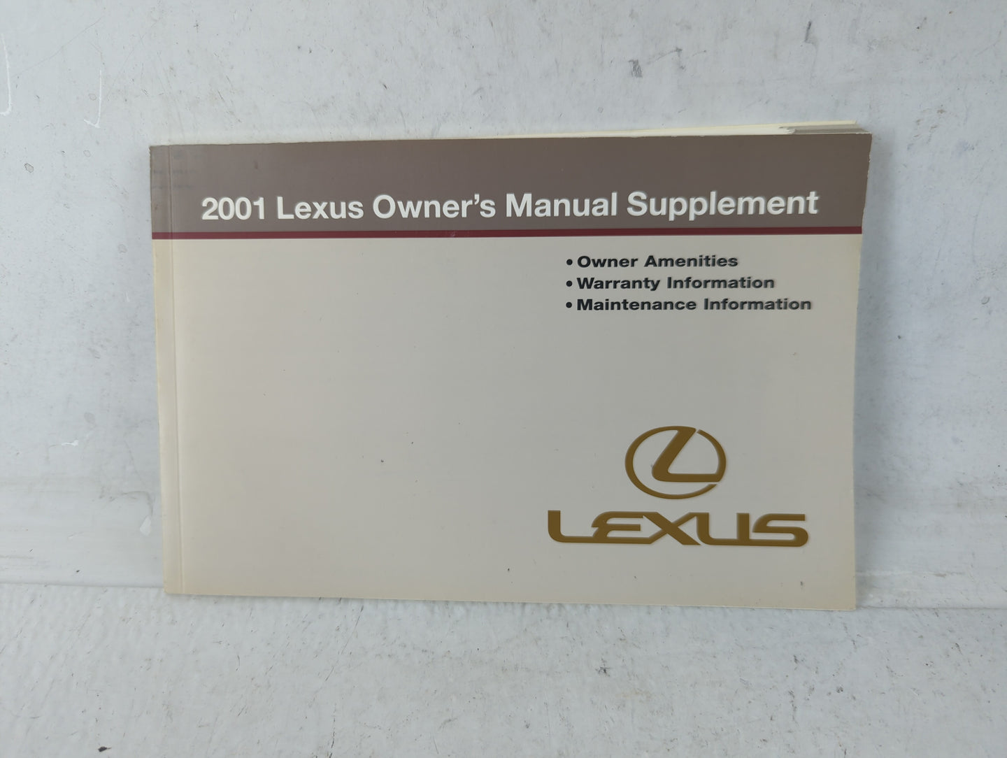 2001 Lexus Es300 Owners Manual Book Guide OEM Used Auto Parts - Oemusedautoparts1.com