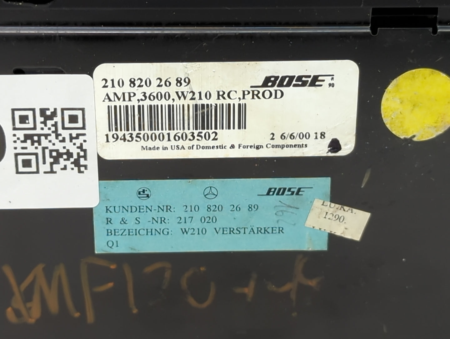 Mercedes-benz E-class Radio Speaker Amplifier 1464860 - Oemusedautoparts1.com