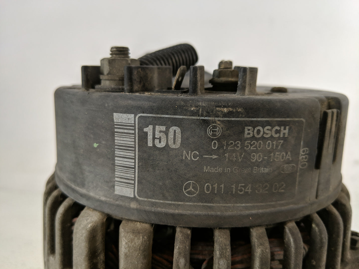 2000-2001 Mercedes-Benz S430 Alternator Replacement Generator Charging Assembly Engine OEM P/N:0 123 520 017 011 154 32 02 F