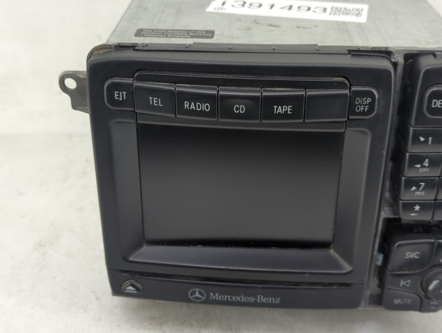 2001-2002 Mercedes-Benz S430 Radio AM FM Cd Player Receiver Replacement P/N:A2208204989 Fits Fits 2000 2001 2002 OEM Used Au