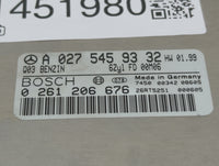 2001-2002 Mercedes-Benz Slk PCM Engine Control Computer ECU ECM PCU OEM P/N:A0275459332 0261206676 Fits Fits 2001 2002 OEM U