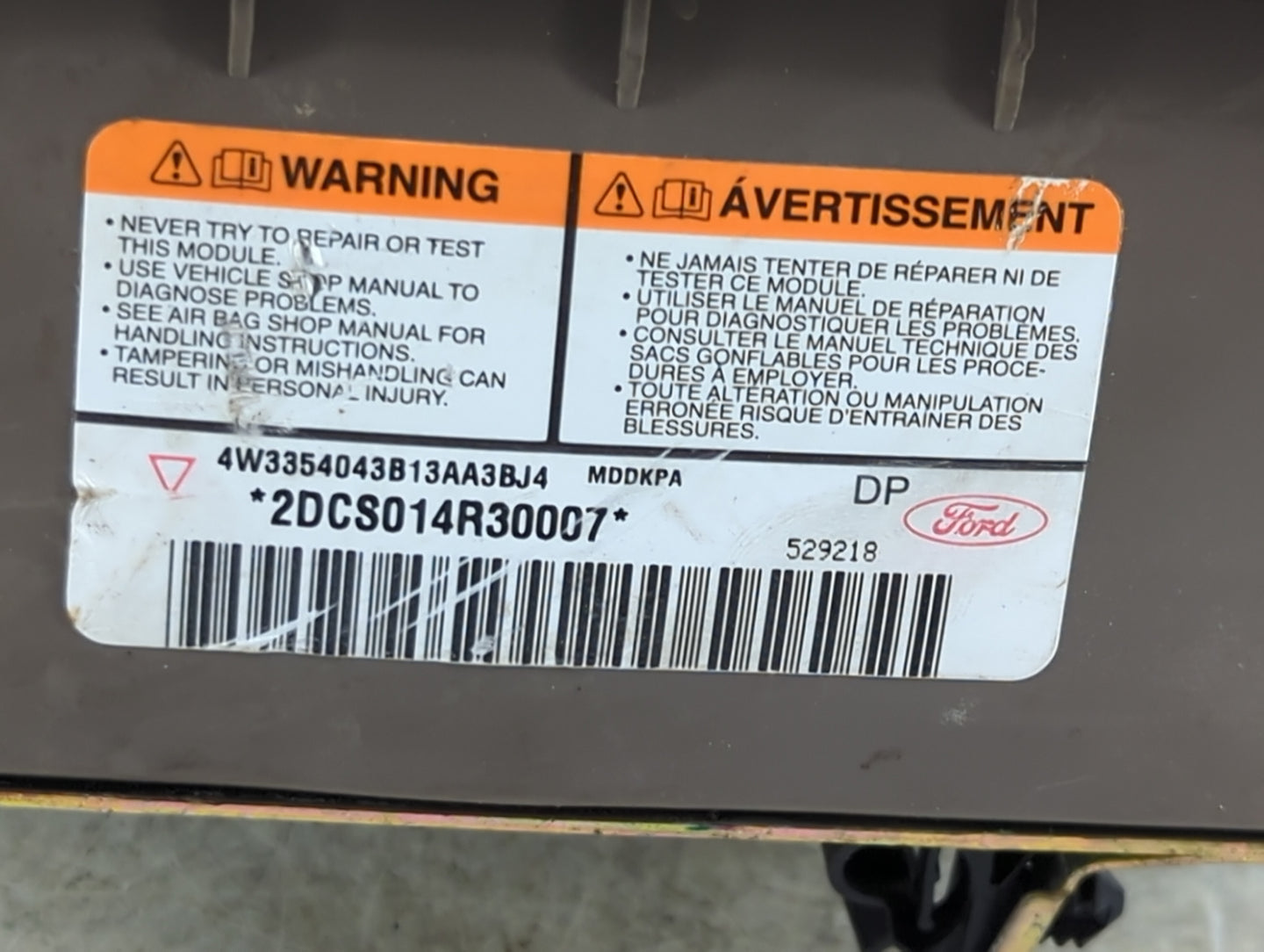 2001 Mercury Grand Marquis Air Bag Rear Right Passenger Door Tan - Oemusedautoparts1.com