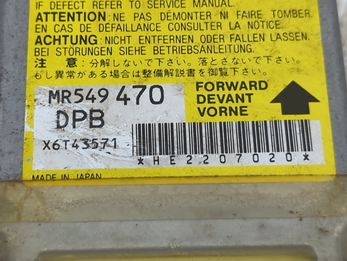 2000 Mitsubishi Montero Sport Safety Restraint Srs Airbag Control Module - Oemusedautoparts1.com