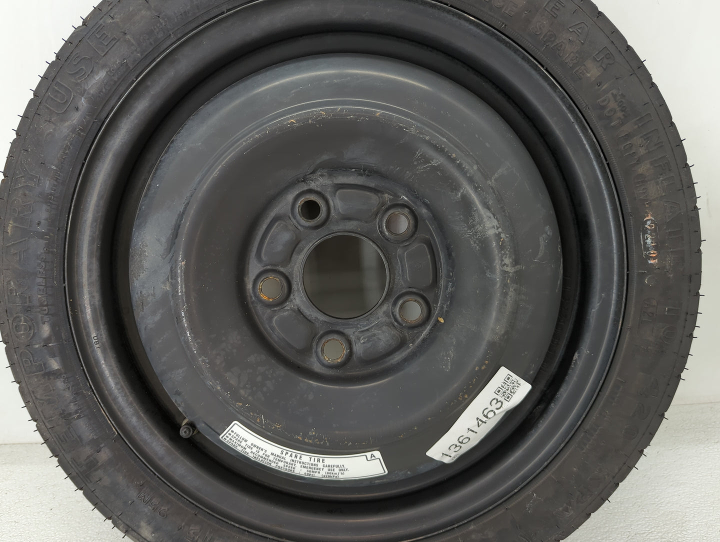 1993-2001 Nissan Altima Spare Donut Tire Wheel Rim Oem - Oemusedautoparts1.com