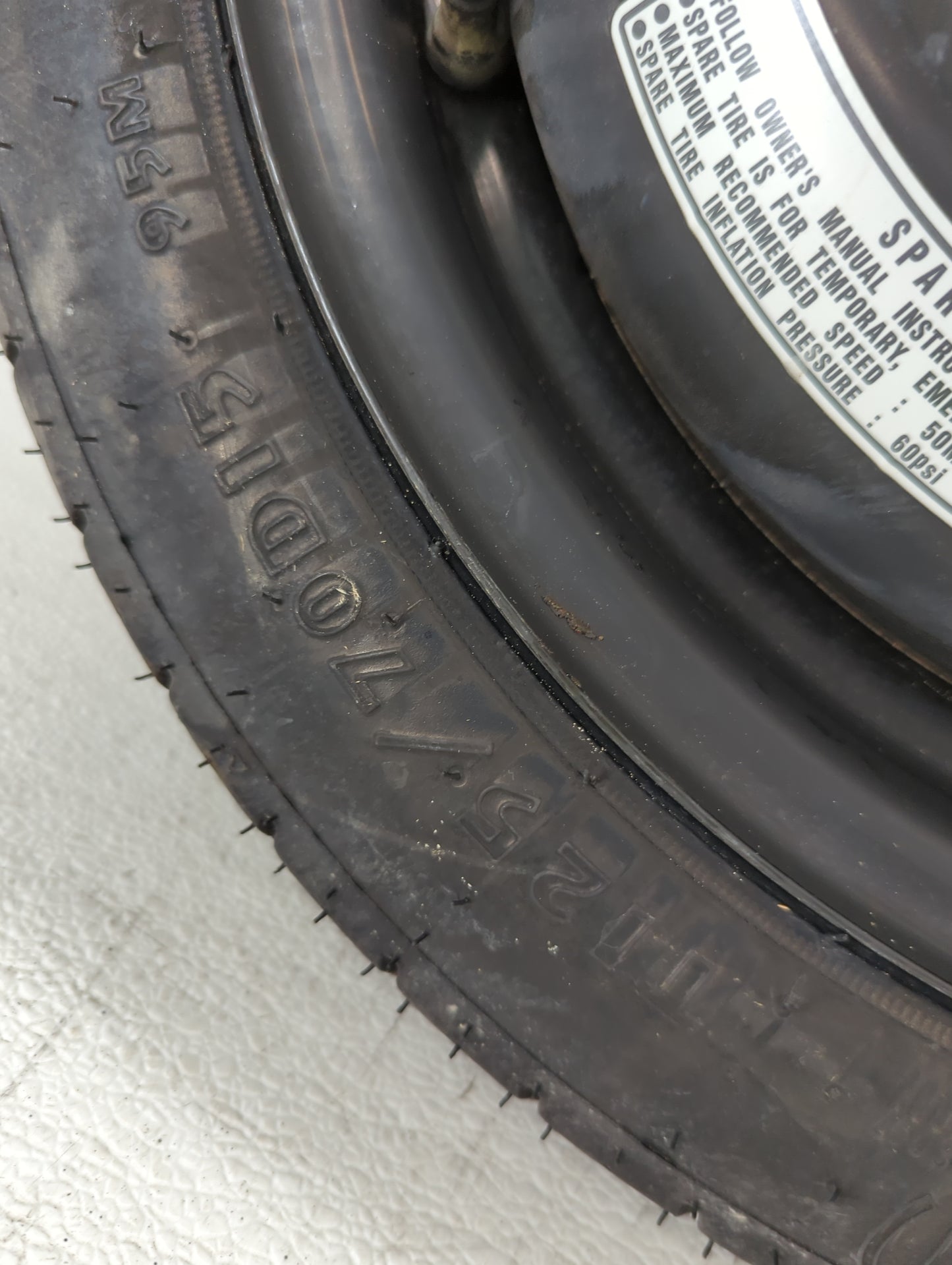 1993-2001 Nissan Altima Spare Donut Tire Wheel Rim Oem - Oemusedautoparts1.com