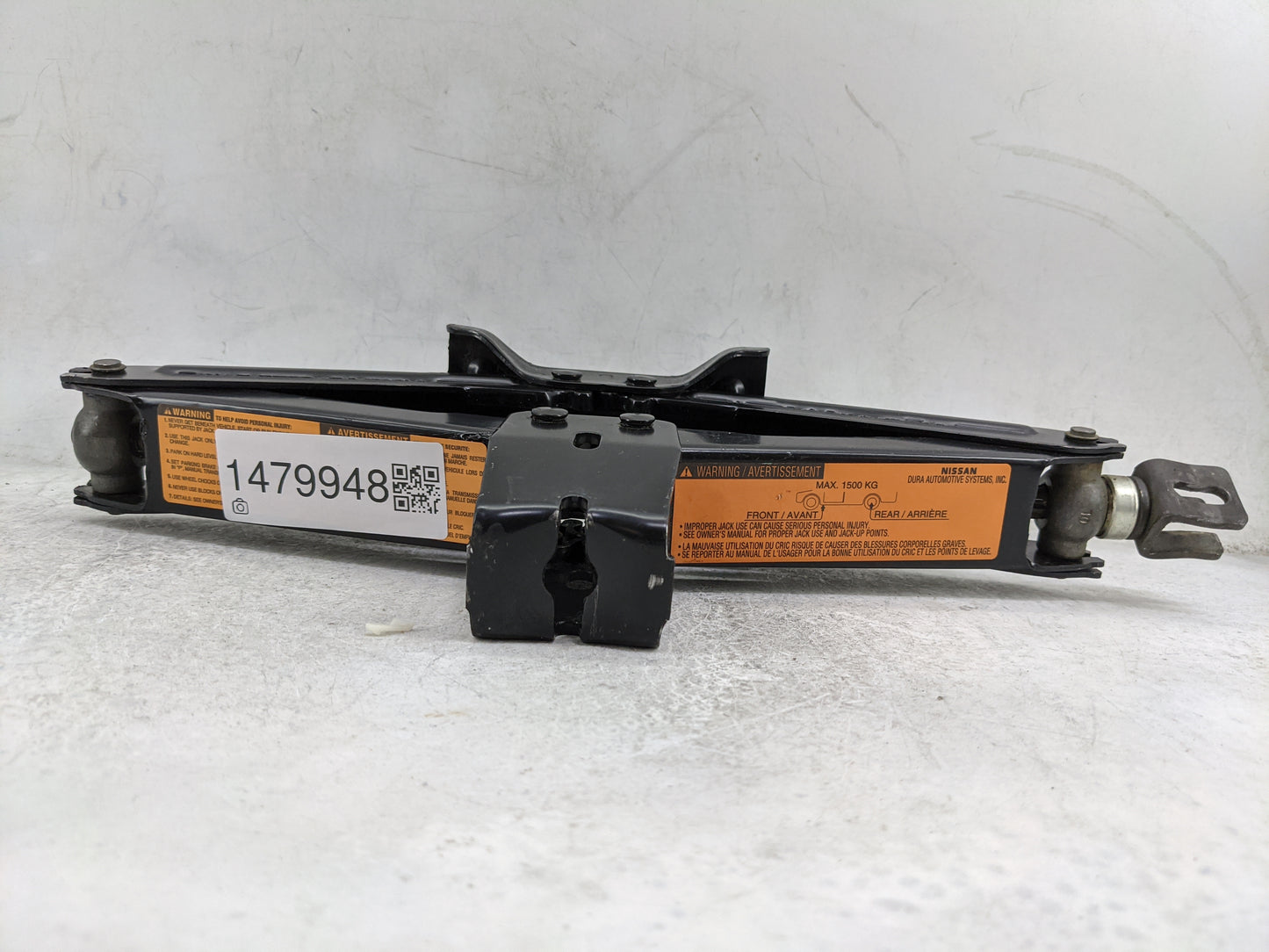 2001 Nissan Xterra Spare Scissor Car Jack Black - Oemusedautoparts1.com