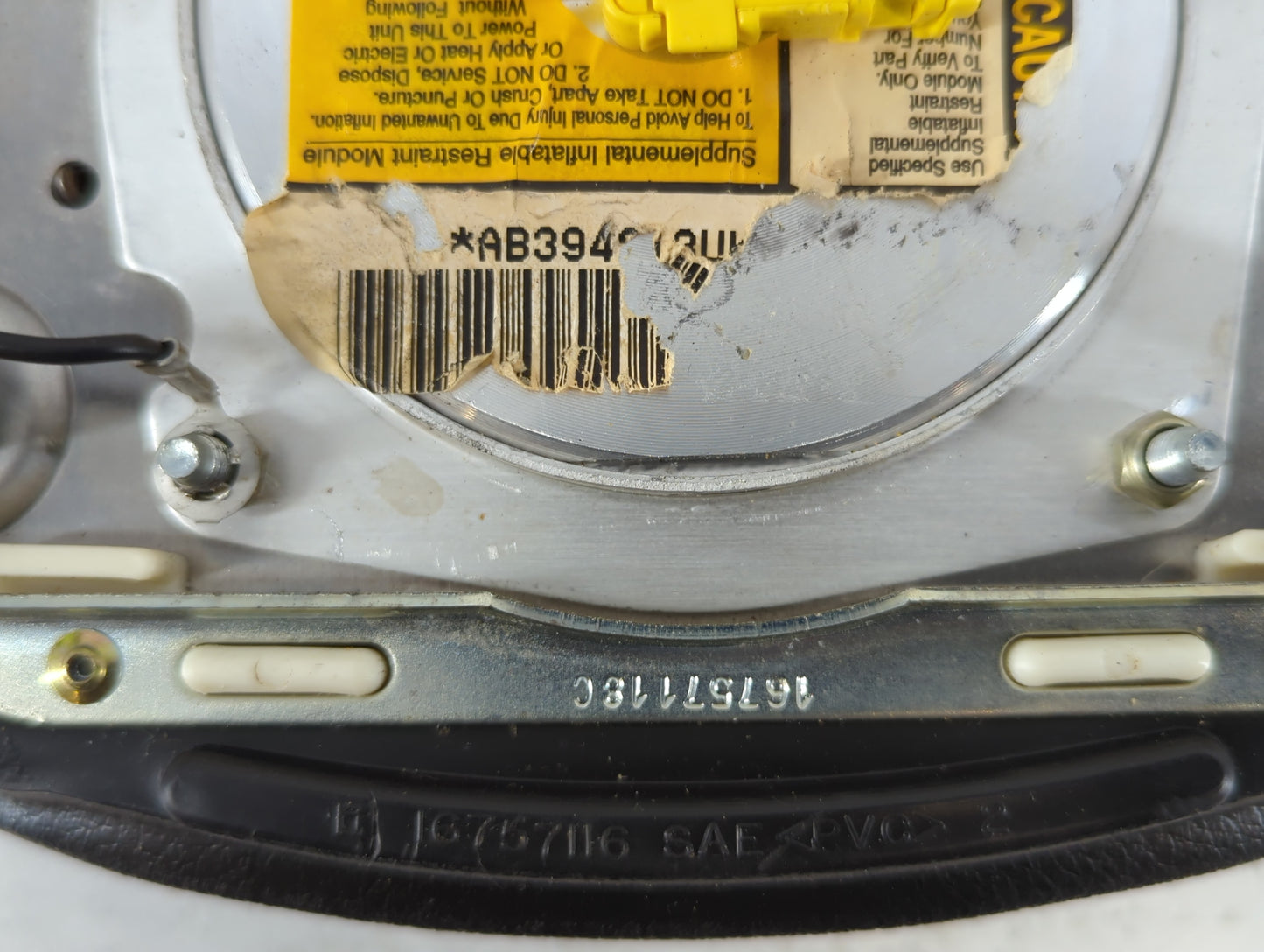 2000-2001 Pontiac Montana Air Bag Driver Left Steering Wheel Mounted Fits Fits 2000 2001 OEM Used Auto Parts - Oemusedautopa