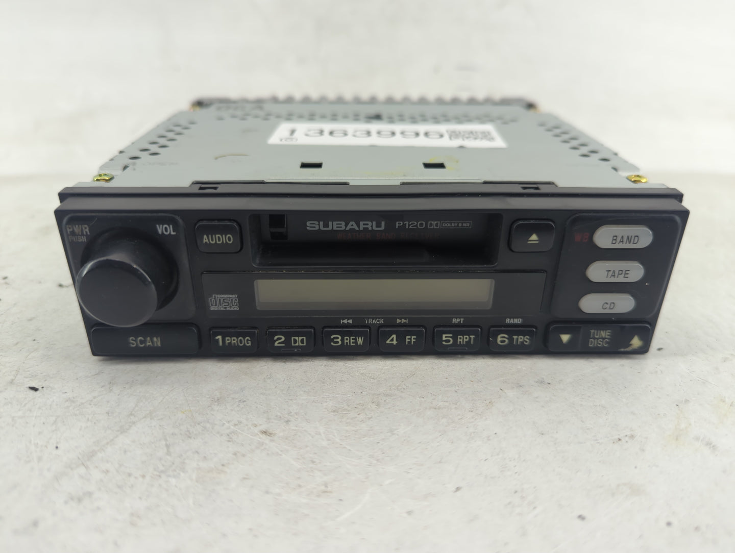 2000-2001 Subaru Legacy Radio AM FM Cd Player Receiver Replacement P/N:86201AE08A Fits Fits 2000 2001 OEM Used Auto Parts - 