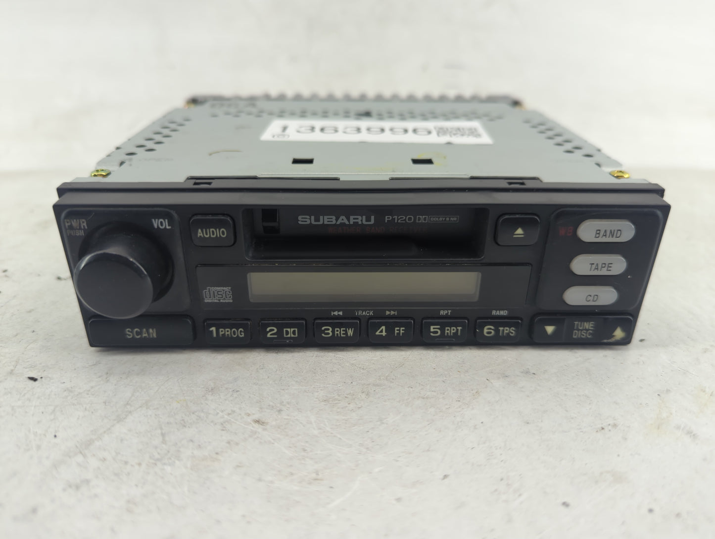 2000-2001 Subaru Legacy Radio AM FM Cd Player Receiver Replacement P/N:86201AE08A Fits Fits 2000 2001 OEM Used Auto Parts - 