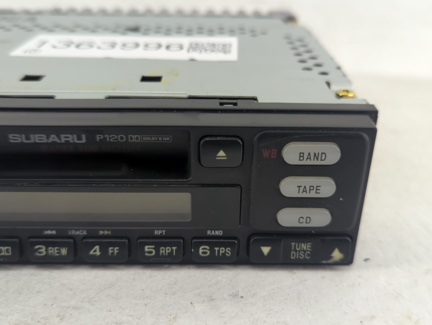 2000-2001 Subaru Legacy Radio AM FM Cd Player Receiver Replacement P/N:86201AE08A Fits Fits 2000 2001 OEM Used Auto Parts - 