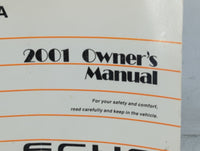 2001 Toyota Echo Owners Manual Book Guide P/N:01999-52440 OEM Used Auto Parts - Oemusedautoparts1.com